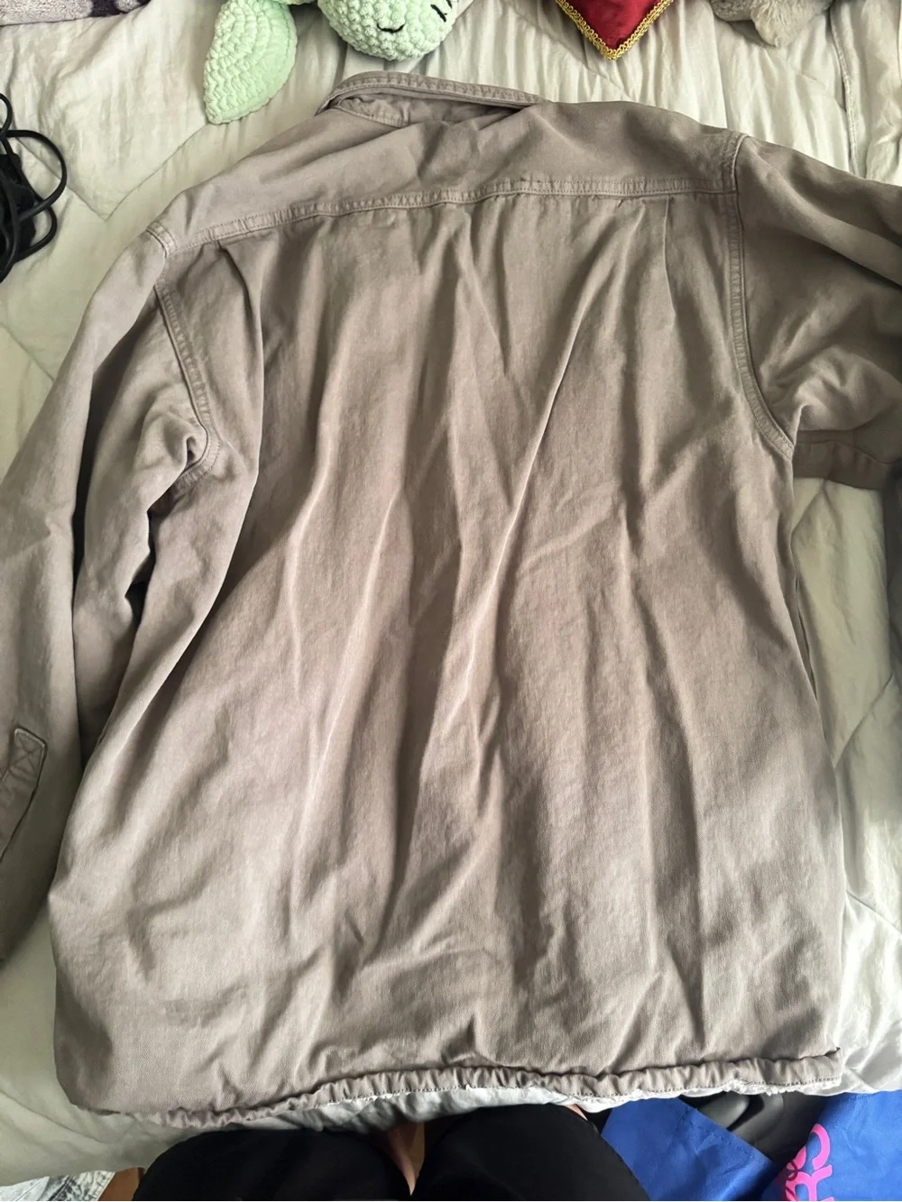 Women’s Sherpa-Lined Button Front Jacket - Taupe